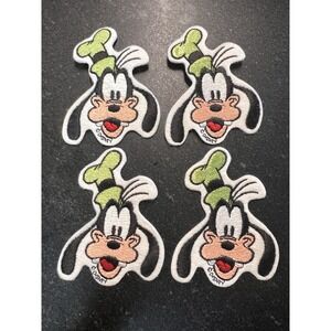Vtg Disney Goofy Embroidered Patch Lot (4) – Official © Disney Iron-On – 1990s